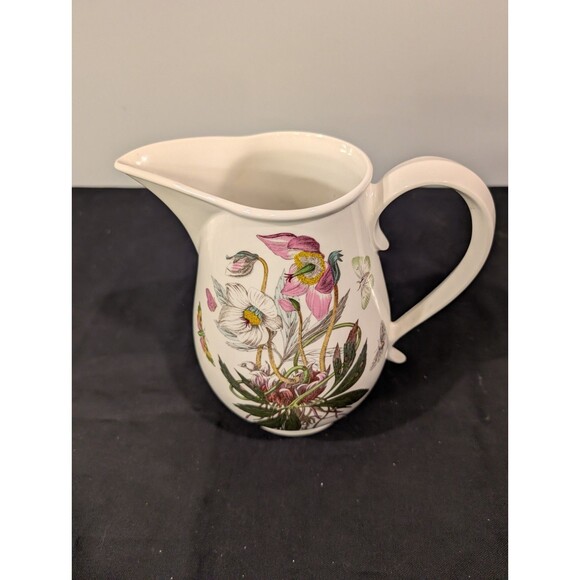 Portmeirion Botanic Garden Large Pitcher Jug 8.75" Pasque Flower Made in Britain - Picture 2 of 8